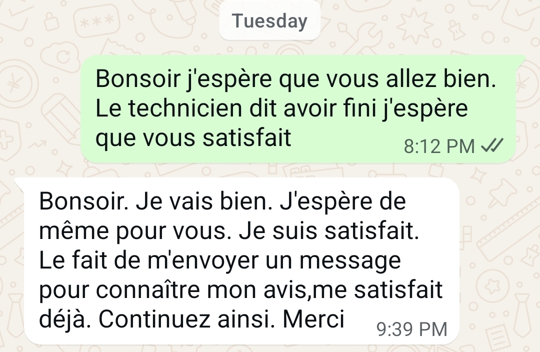 Témoignage de Client fidèle